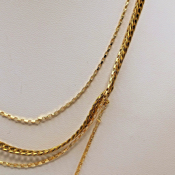 Vanessa Mooney Necklace Kismet Multi Strand Blue Stone Retired 16" - Picture 4 of 7